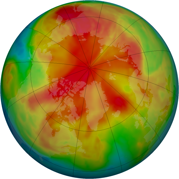 Arctic ozone map for 19 February 2009
